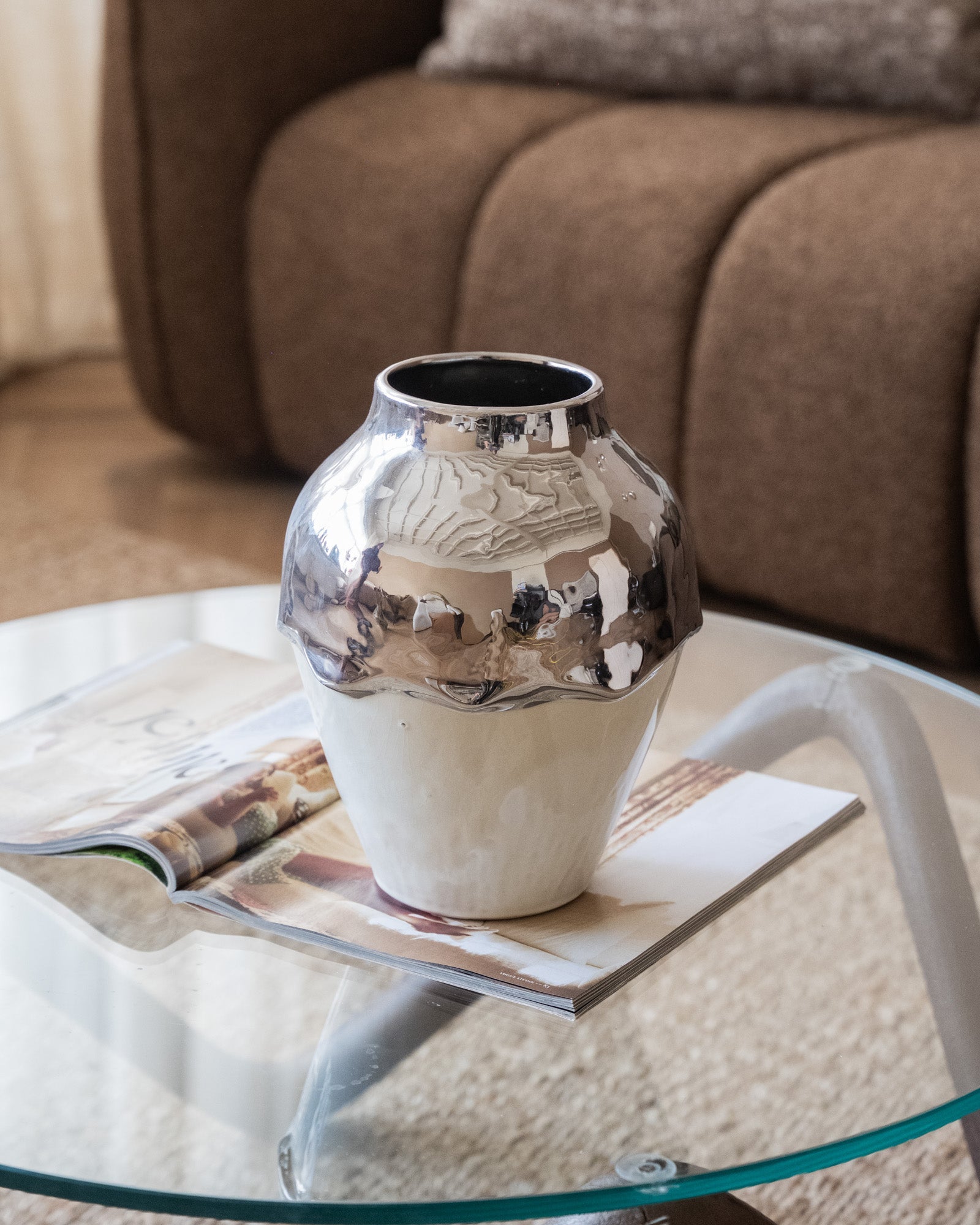 Bloomingville Deco Vase Silvio Chrome