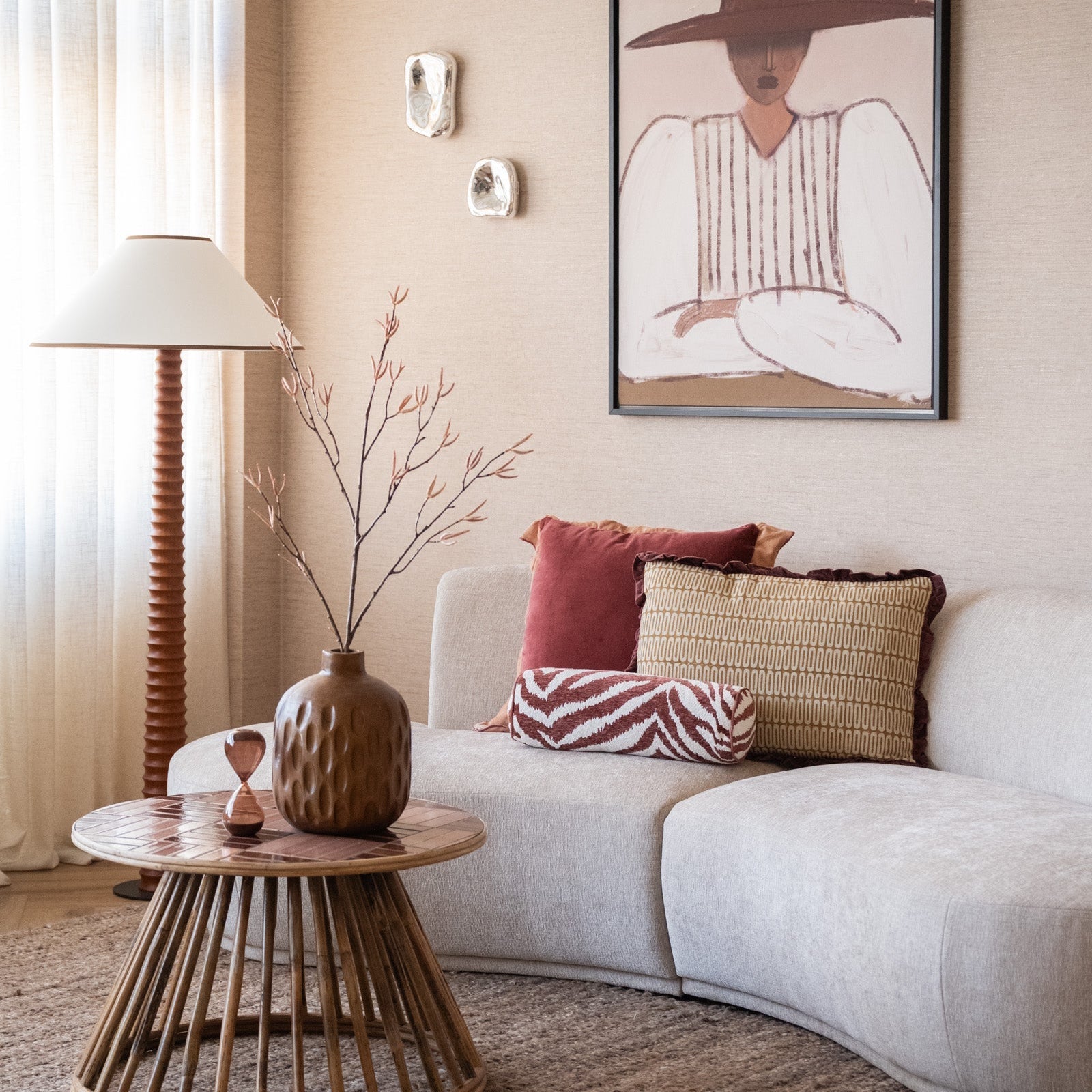 Bolster Cushion Rowan Burgundy - Things I Like Things I Love