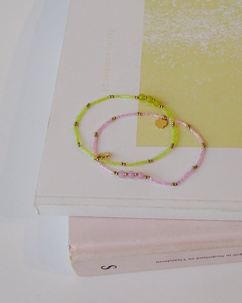 Bracelet Lime Green Beads - Things I Like Things I Love