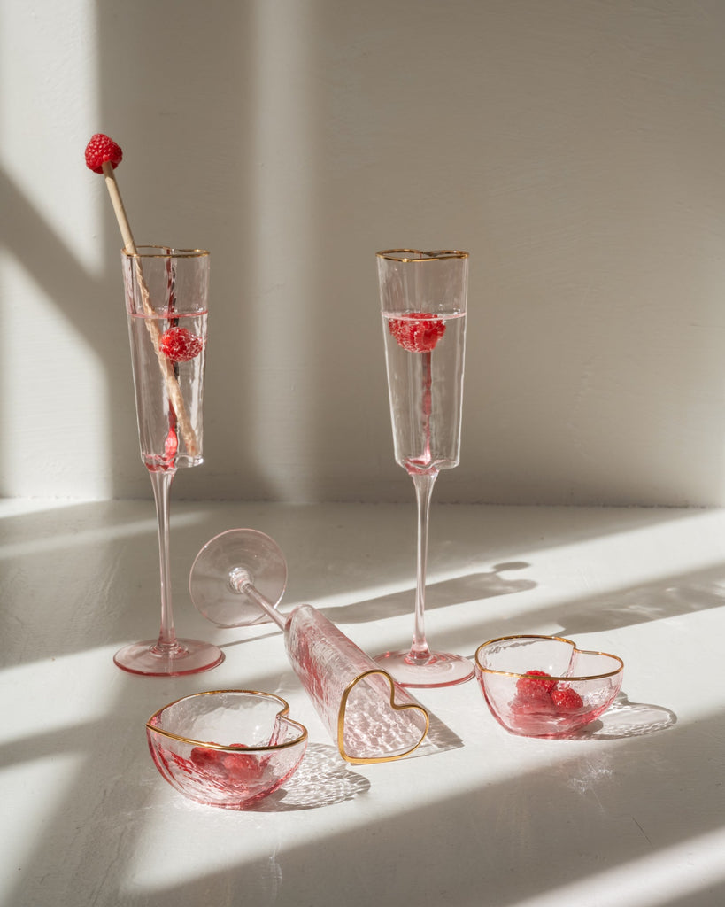Champagne Glass Heart Pink - Things I Like Things I Love