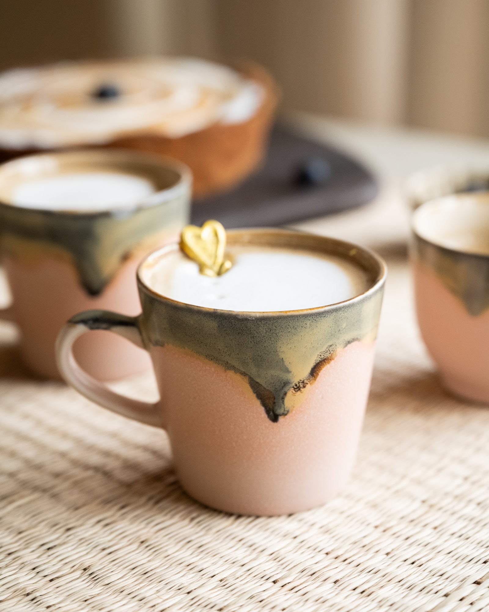 HKLIVING Cappuccinotasse Blossom