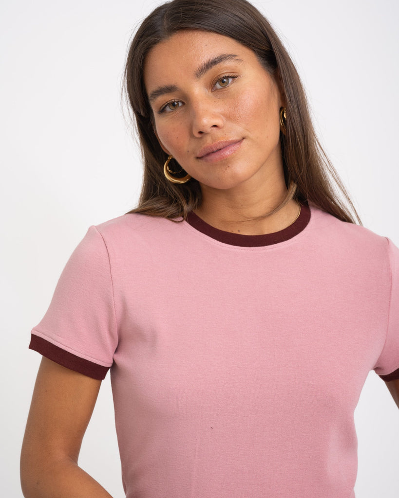 TILTIL Jamie Tee Old Rose Contrast One Size - Things I Like Things I Love