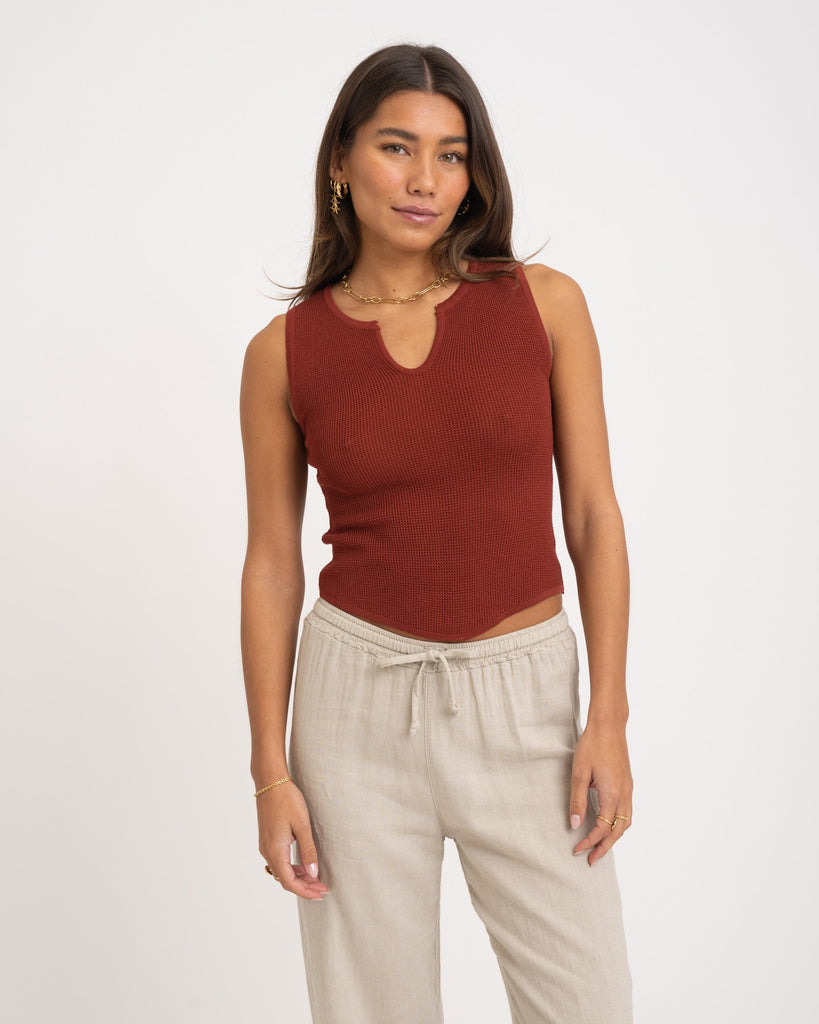 TILTIL Lola Knitted Top Dark Rust One Size - Things I Like Things I Love