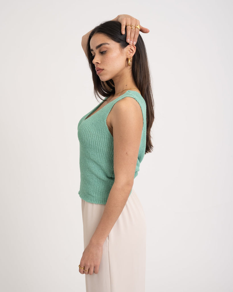 TILTIL Tessa Knit Knot Back Mint One Size - Things I Like Things I Love