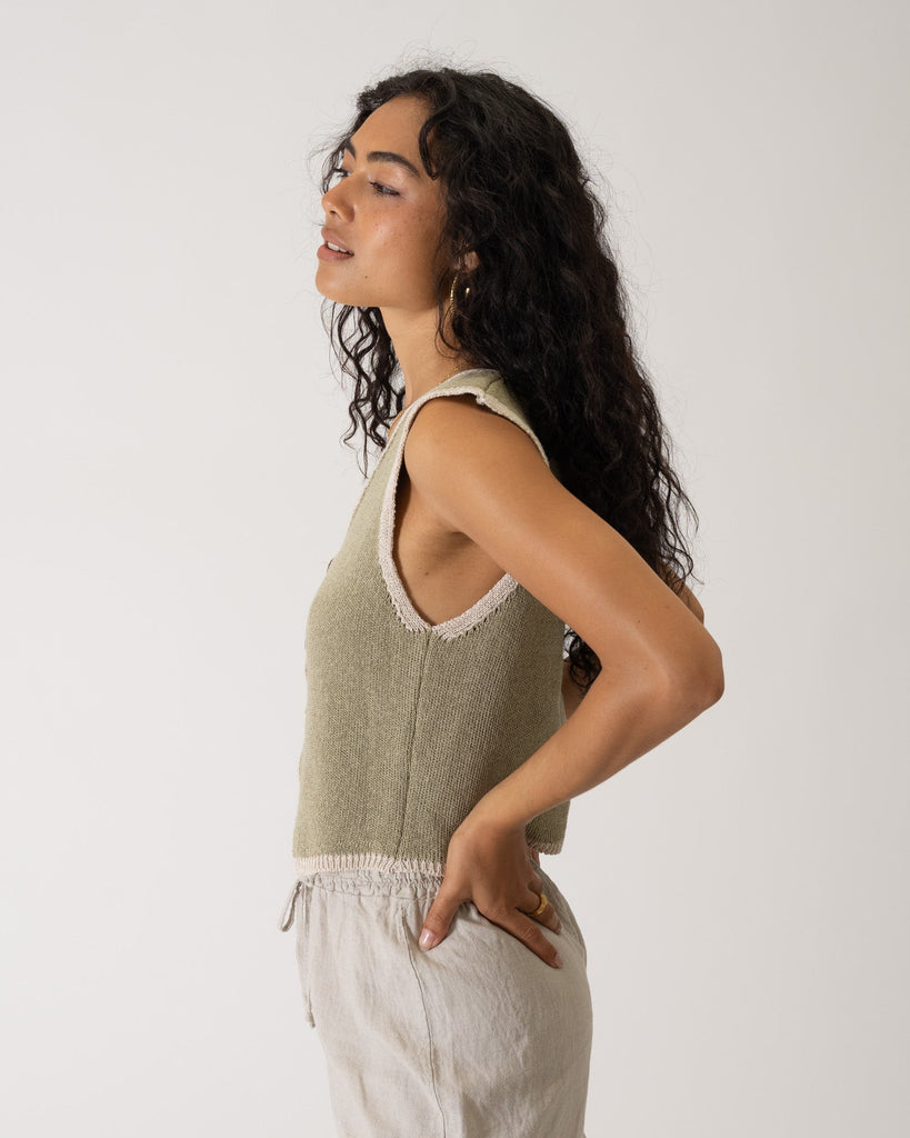 TILTIL Sab Knit Vest Salvia One Size - Things I Like Things I Love