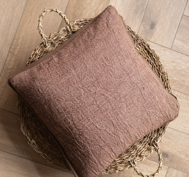100% Feather Cushion Alpha Mocha Linen - Things I Like Things I Love