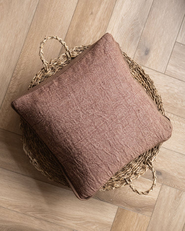 100% Feather Cushion Alpha Mocha Linen - Things I Like Things I Love