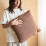 100% Feather Cushion Alpha Mocha Linen - Things I Like Things I Love