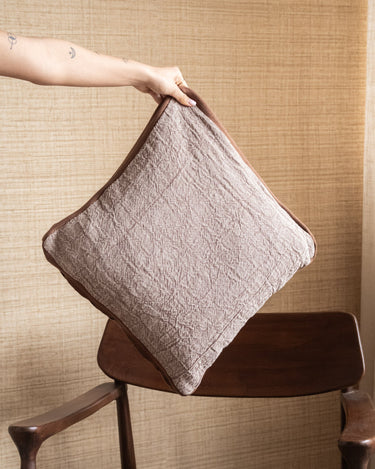 100% Feather Cushion Alpha Taupe Linen - Things I Like Things I Love