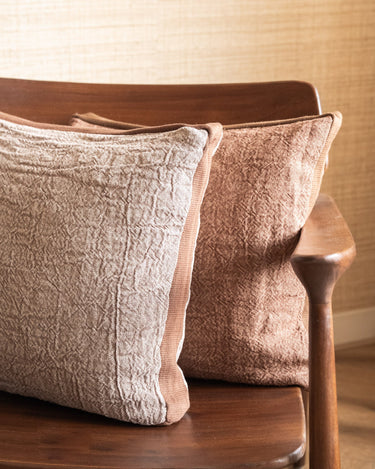 100% Feather Cushion Alpha Taupe Linen - Things I Like Things I Love