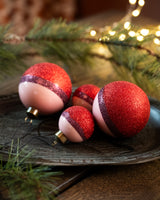 Xmas Ball Stripe Pink/Red