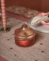 Jar Glass Dusty Rose