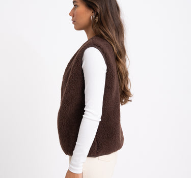 TILTIL Coco Weste Teddy Braun Einheitsgröße