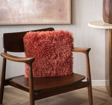 Cushion Frieda Furry Burgundy