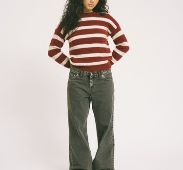 MSCH Festina Hope Pullover Striped Bordeaux