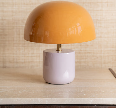 Tischlampe Mushy Eisen Braun/Lila