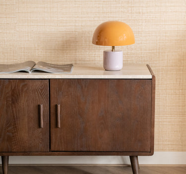 Tischlampe Mushy Eisen Braun/Lila