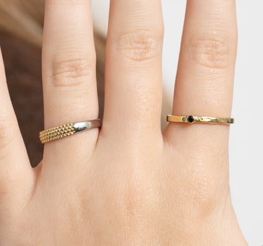 Ring Little Dots Bicolor Gold Silber