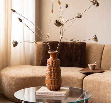 Bloomingville – Kunstblumen-Mohnstamm, braun