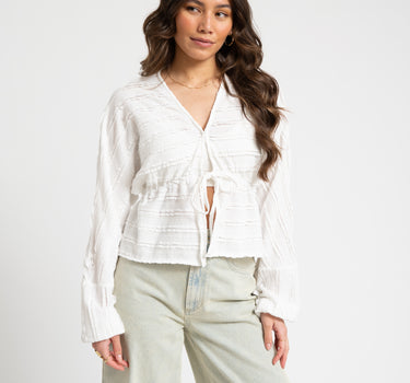 TILTIL Uma Lace Blouse White
