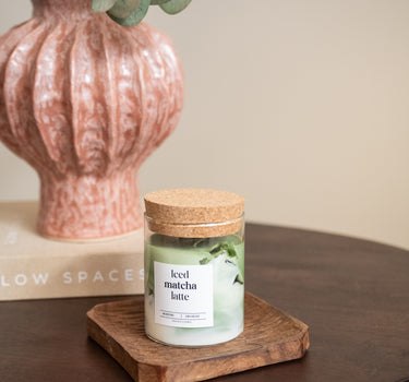 Handgemachte Kerze Eiskaffee Matcha Latte