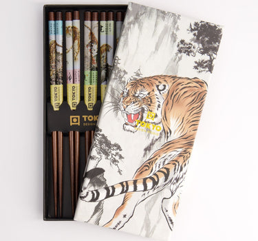 TDS Chopsticks Tiger SET OF 5 Black - Things I Like Things I Love