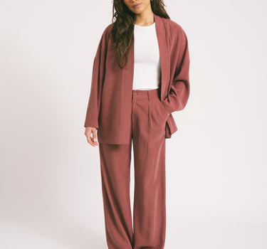 TILTIL Sanne Rayon Pantalon Aubergine