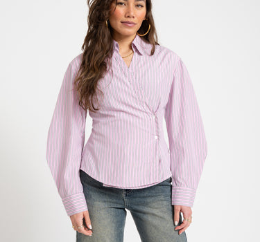 TILTIL Striped Liana Blouse Light Pink
