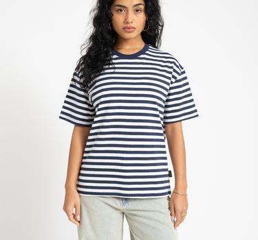 TILTIL Thin Striped Luc Tee Dark Blue