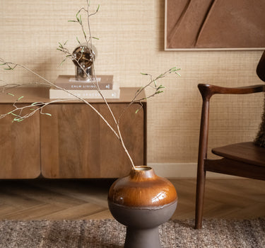 Large Deco Vase Drip Brown