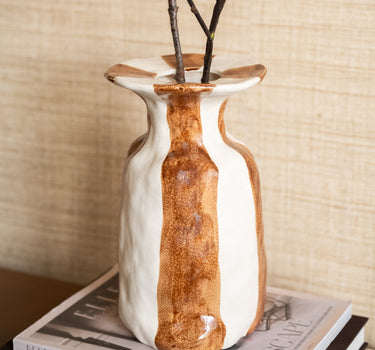 Deco Vase Larisa Ceramic Striped