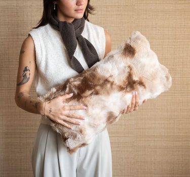 Cushion Velora Fluffy Brown