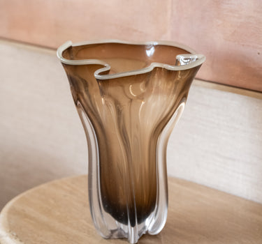 Vase Kazuno Glass Brown