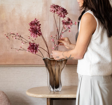 Vase Kazuno Glass Brown