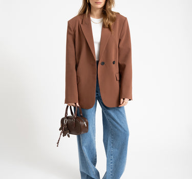 Mia Crossover Charm Bag Seal Brown