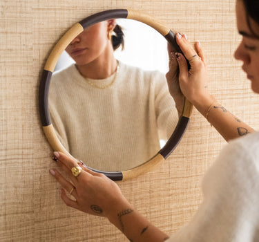 Mirror Arc Stripe Brown