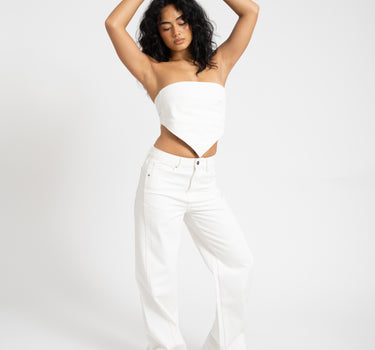 TILTIL Lonny Strapless Top White