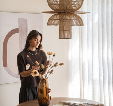 Pendelleuchte Saturn Rattan