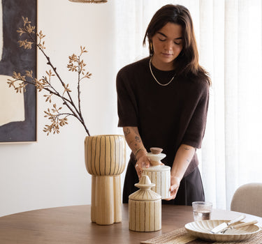 Storage Jar Lina Striped