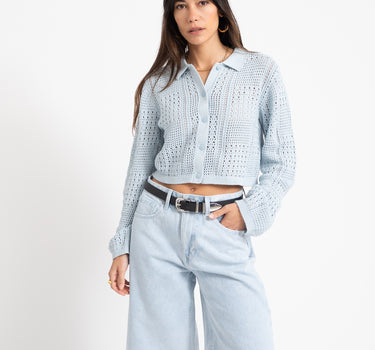 Sue Polo Neck Knit Skyway