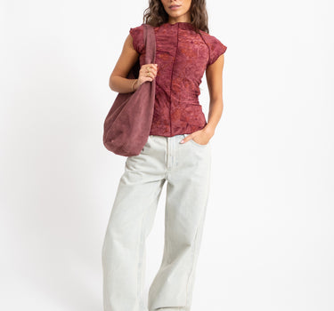 TILTIL Luna Hibiscus Shortsleeve Dark Pink