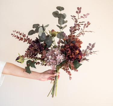 Boeket Kunstbloemen Velvet Bordeaux