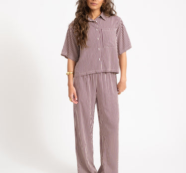 TILTIL Striped Loui Pants Bordeaux