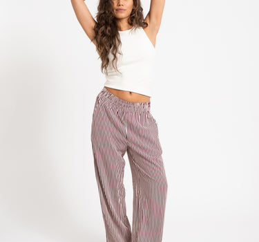 TILTIL Striped Loui Pants Bordeaux
