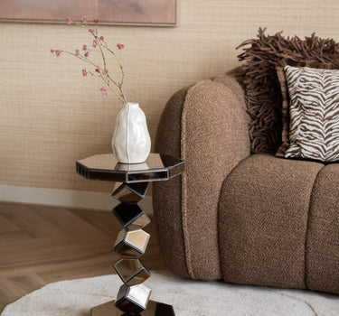 Side Table Reflec Mirror Brown