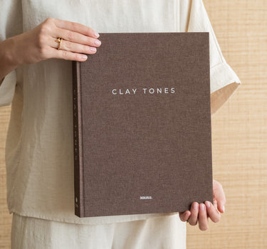 Deco / Storage Book Clay Tones Linen