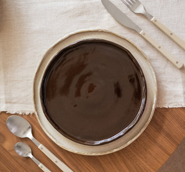 Handmade Breakfast Plate Serpa Brown