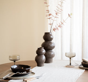Deco Vaas Rogano Dark Brown