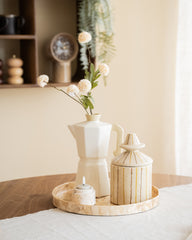 Handgemaakte Vaas Percolator Beige