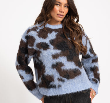 TILTIL Spotted Fia Pullover Light Blue